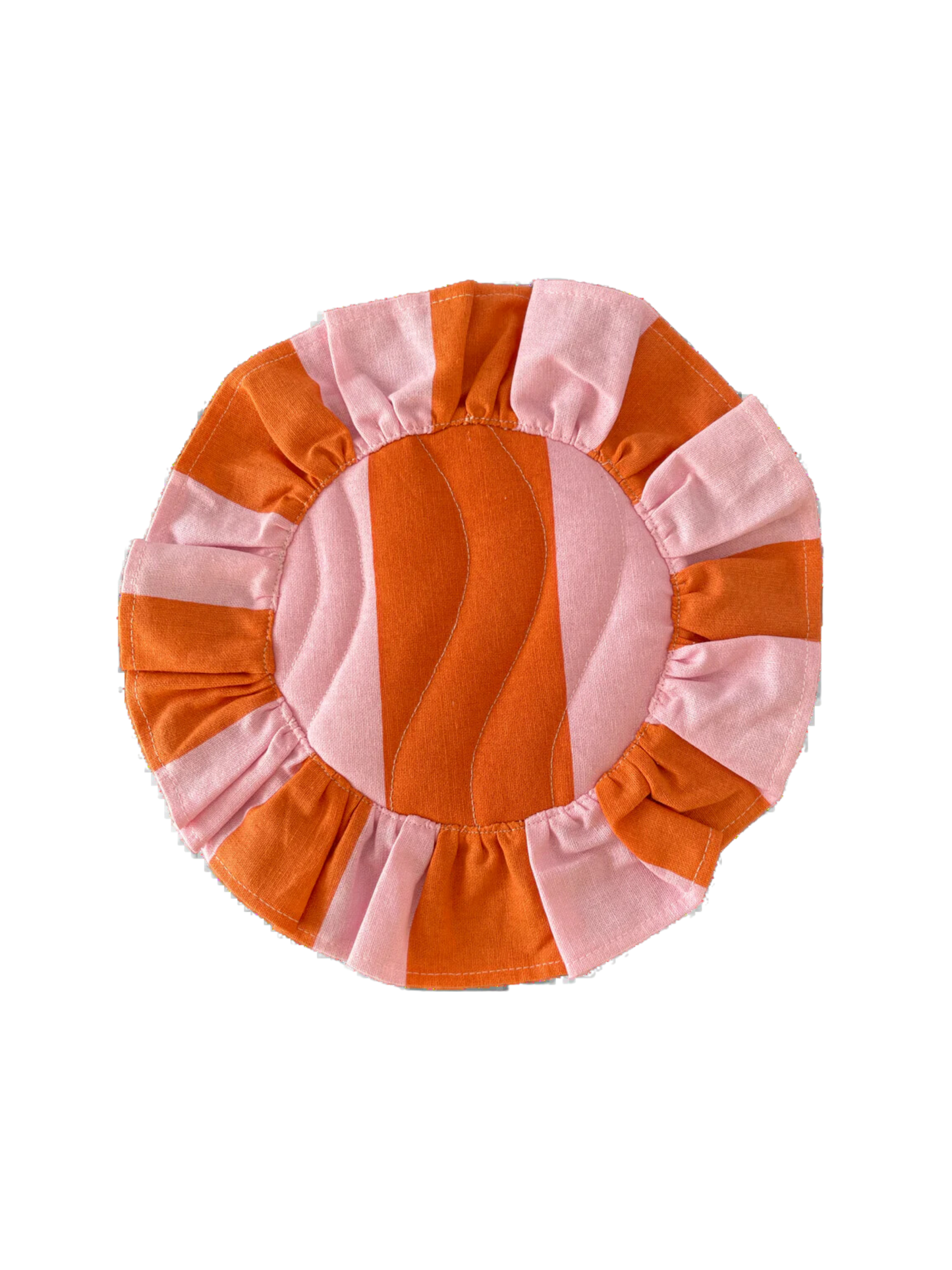 Kurveserviet i rosa og cognac