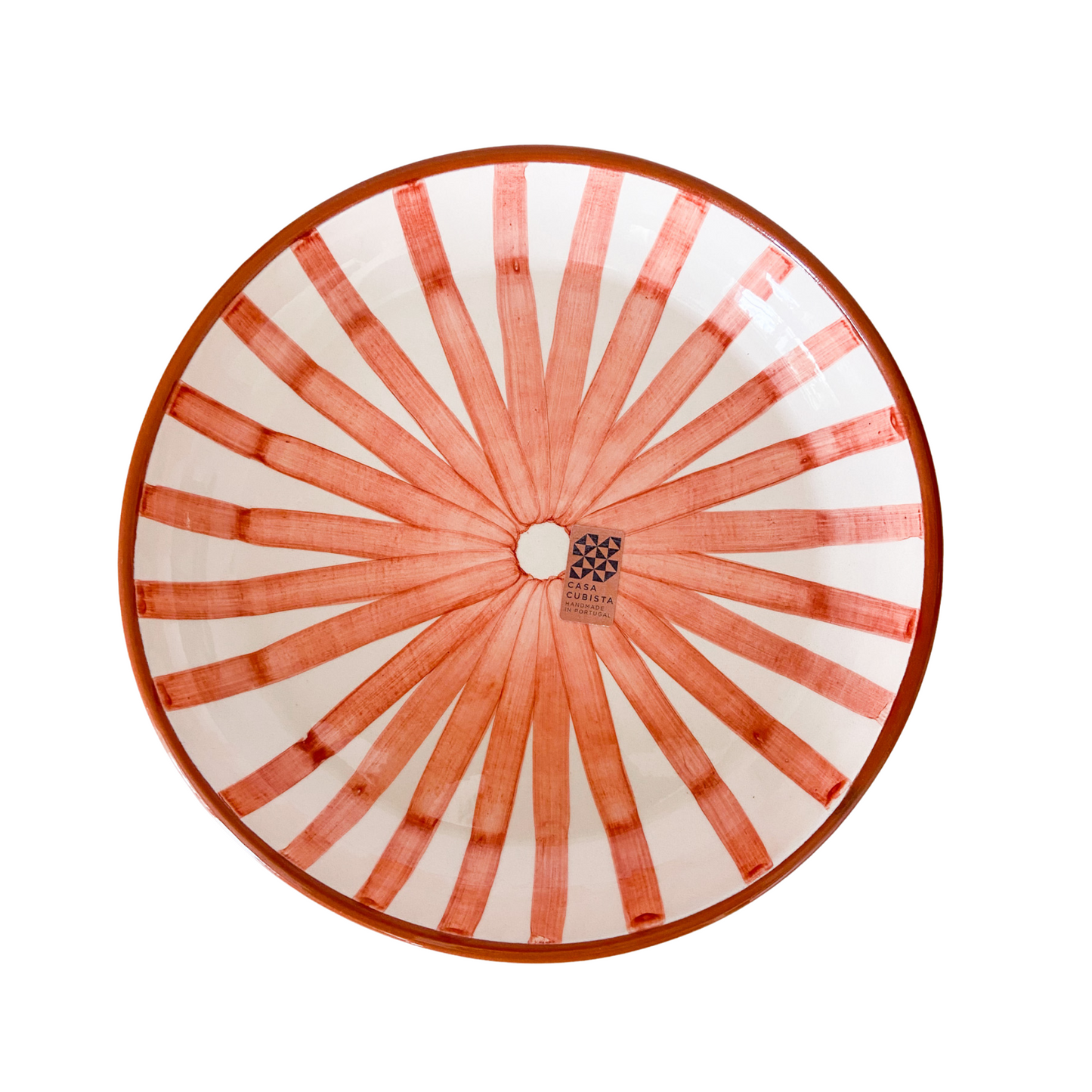 Keramikfad med terracotta striber