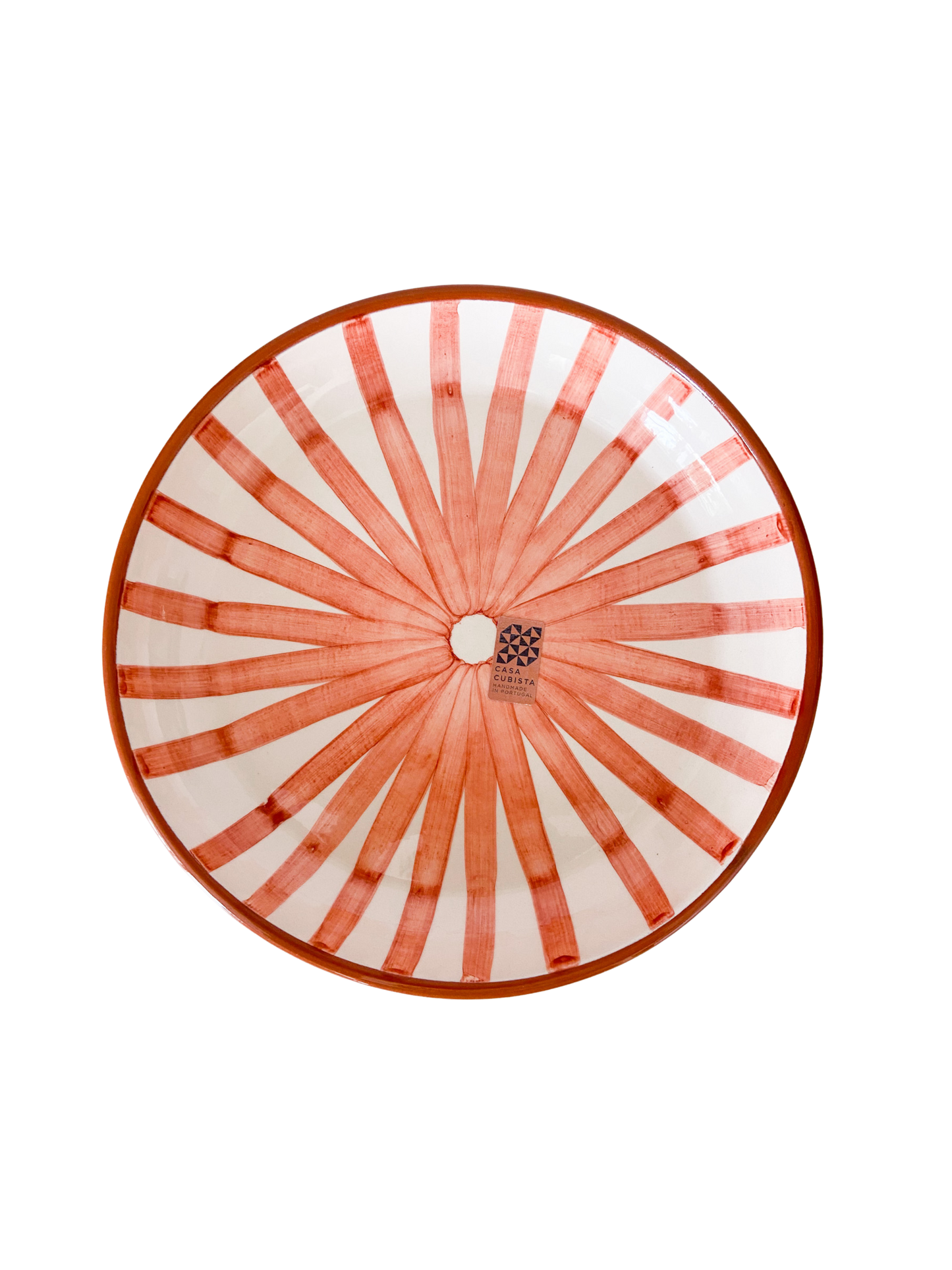 Keramikfad med terracotta striber
