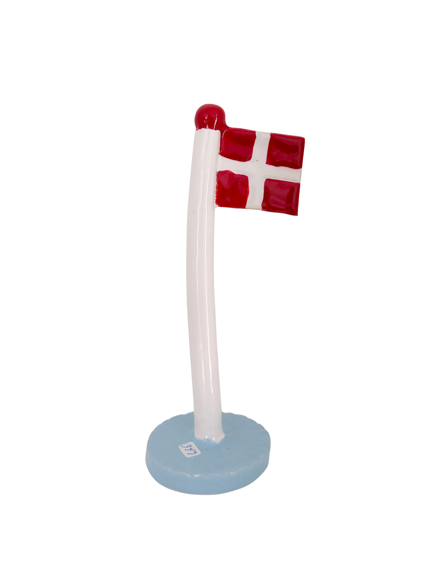 Keramikflag med lyseblå dot