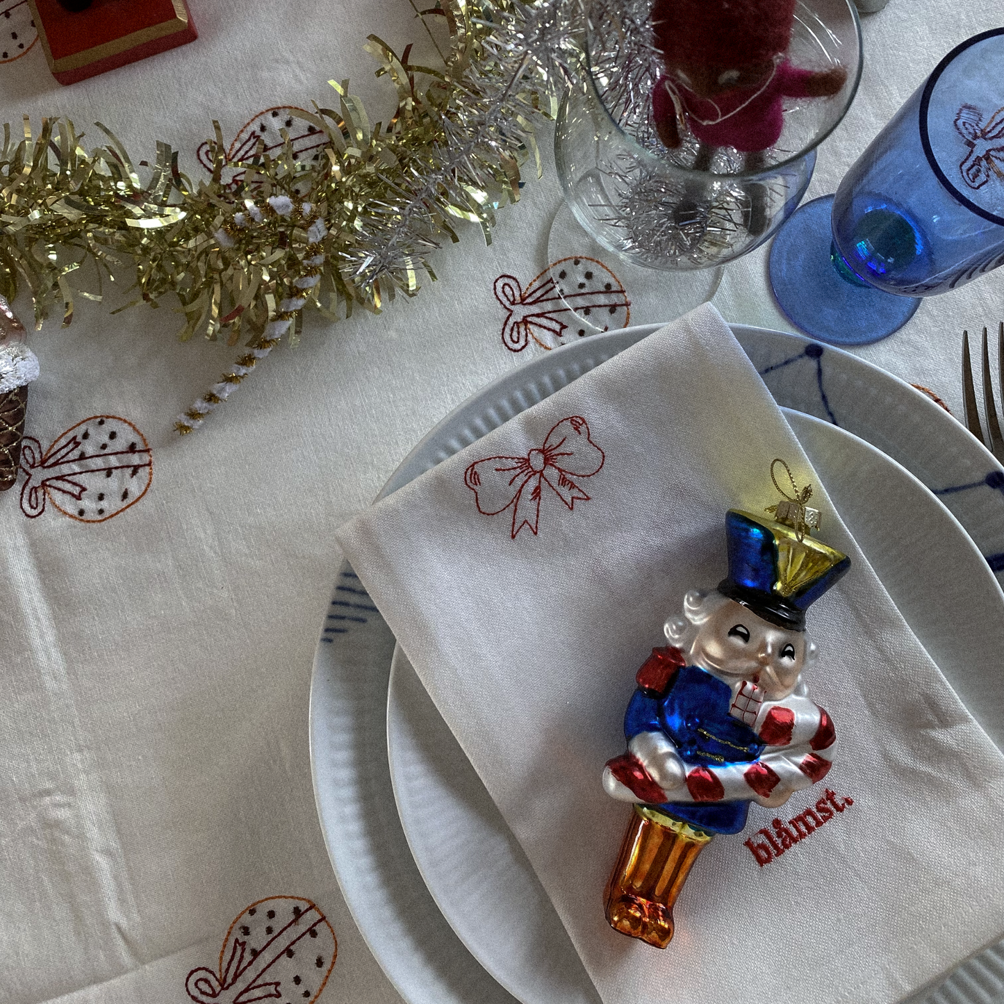 Sløjfe stofservietter (2-pak)