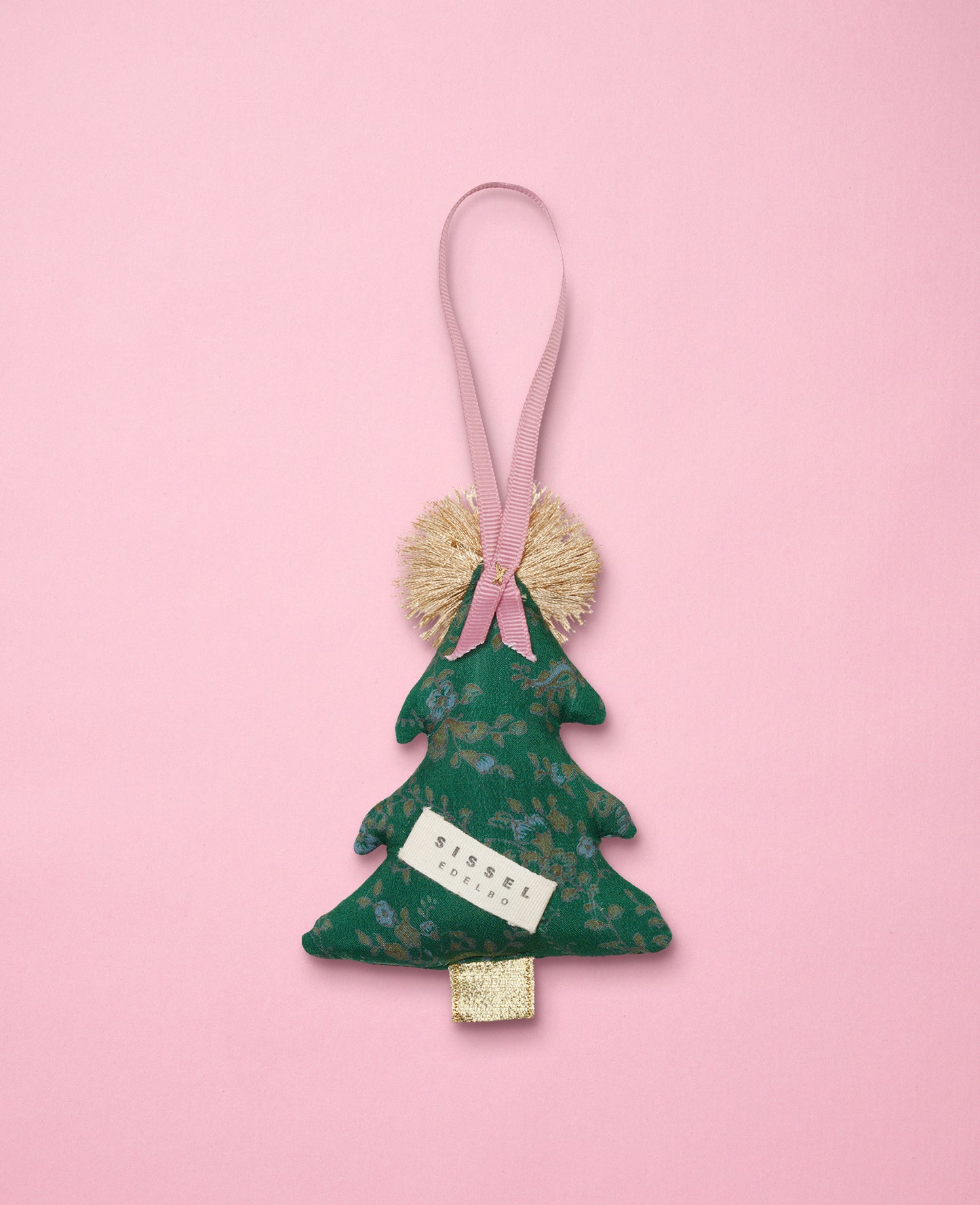 Grønt mønsteret tekstil juletræ