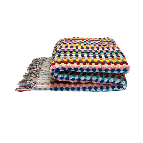 Multifarvet badehåndklæde