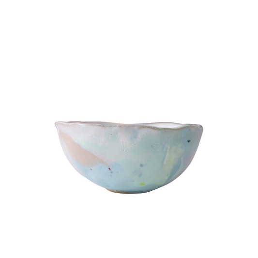 keramikskål i flere pastelfarver