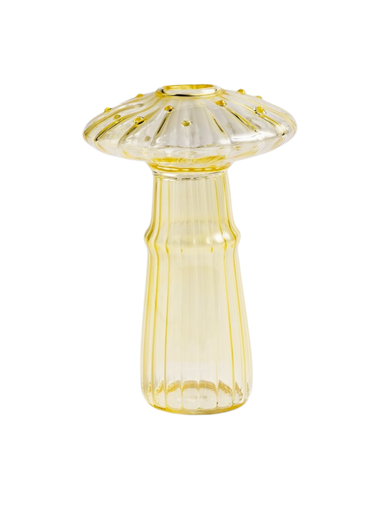 Mushroom vase i gul