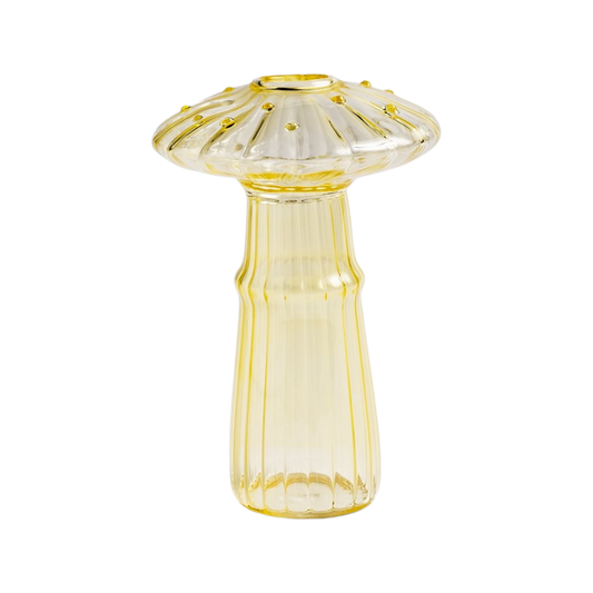 Mushroom vase i gul