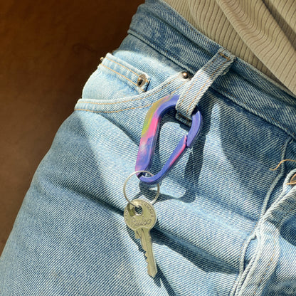 Carabiner nøglering af genanvendt plast