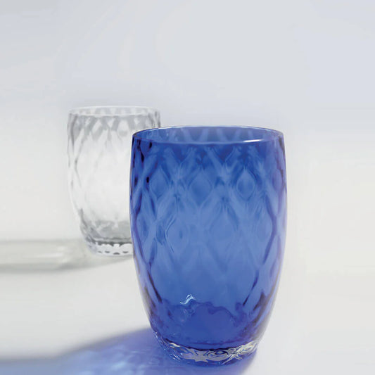 Blåt losanghe glas
